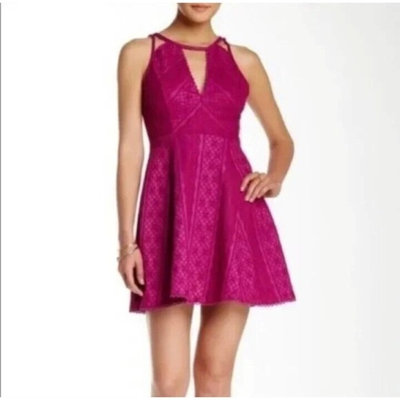 Free People Miss Connections Sleeveless Skater Dress Sz 4 - Picture 2 of 8